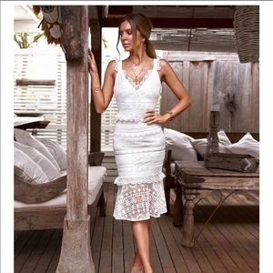 Two Sisters the Label White Lace Dress